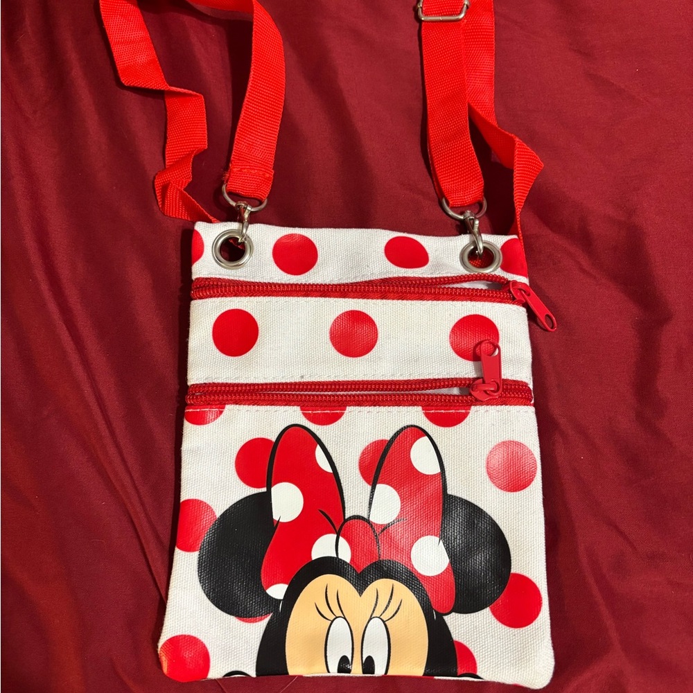 Disney Minnie Mouse Red and White Crossbody Bag